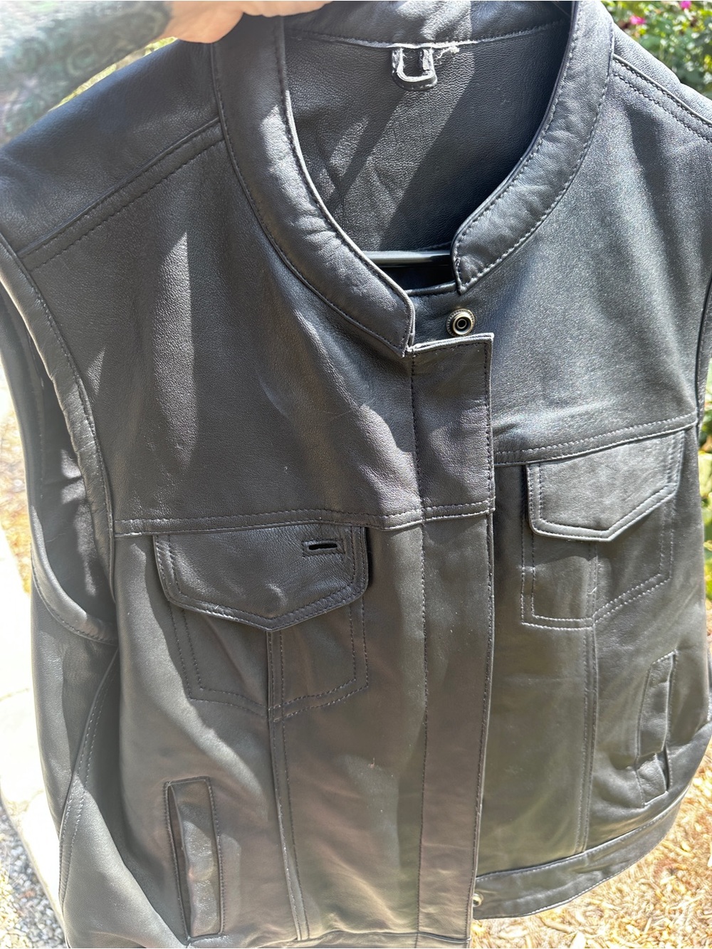 Classic Derringer Women’s Club Style  Black Leather Vest